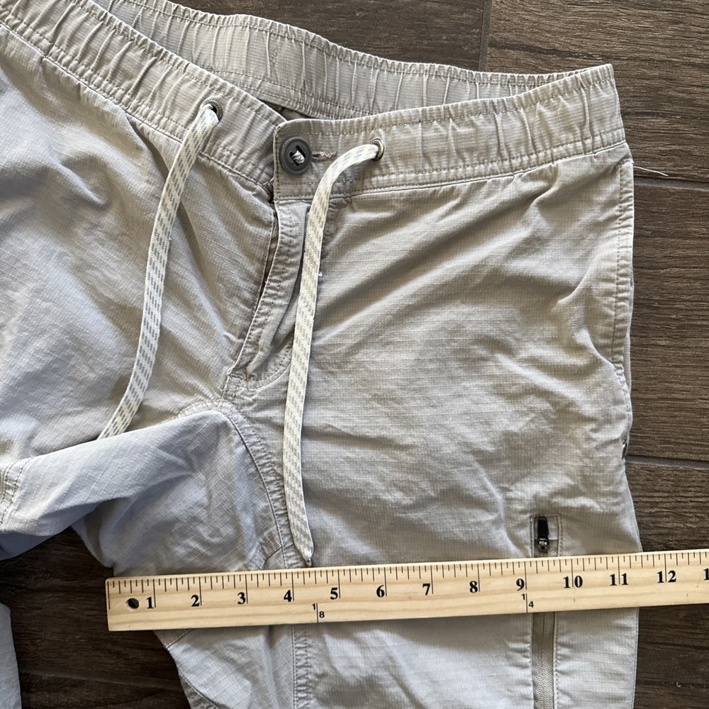 Vuori Men's Small Ripstop Pants Tan Drawstring Zip Pocket 29x30 V412 - Picture 6 of 9